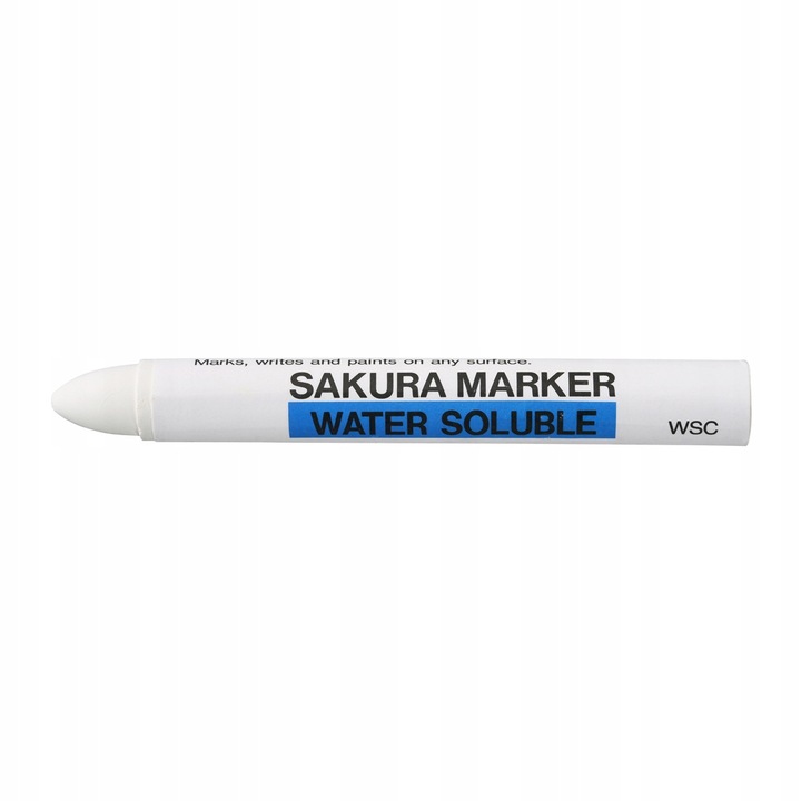 Marker Sakura Alb, solubil în apă, diametru 15mm, lungime 125mm, pentru marcaje temporare