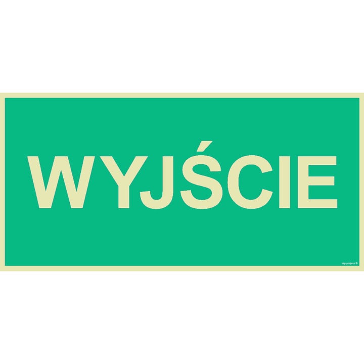 Tabla de evacuare, 30x15cm, PS - PLYTA 1MM FOTO, set