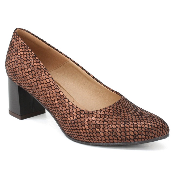 DiMarco DiMarco női metál barna bőr körömcipő 2406-BRAZ 07711