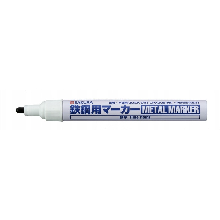 Marker metalic Sakura negru subtire, uscare rapida, rezistent, 2mm