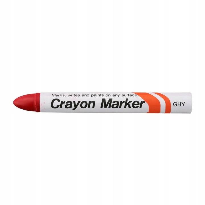 Marker industrial Sakura CRAYON, roșu, rezistent la apă, varf lat 15mm, 125mm
