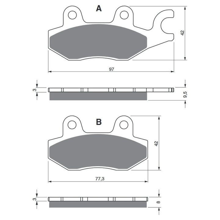 Plaucte frana GOLDFREN 088 K1, off road