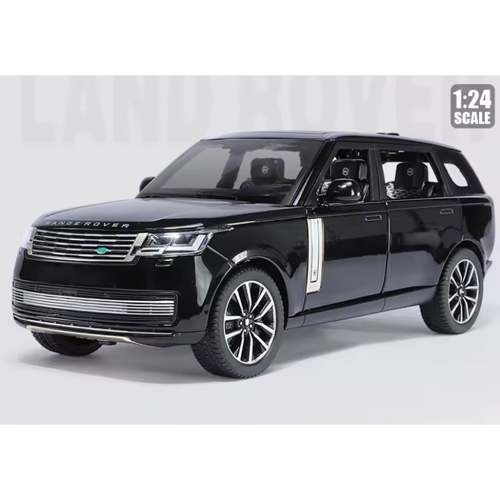Fém Automodell Land Rover Range Rover Sport, 1:32, Visszahúzós Funkció, Nyitható Ajtók, Motorháztető és Csomagtartó, Fény és Hang, 16.5 cm - Fekete