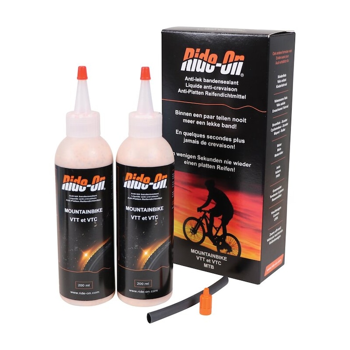 Разтвор против изтичане за велосипеди RIDE ON MTB Anti-Leak комплект 2x200ml