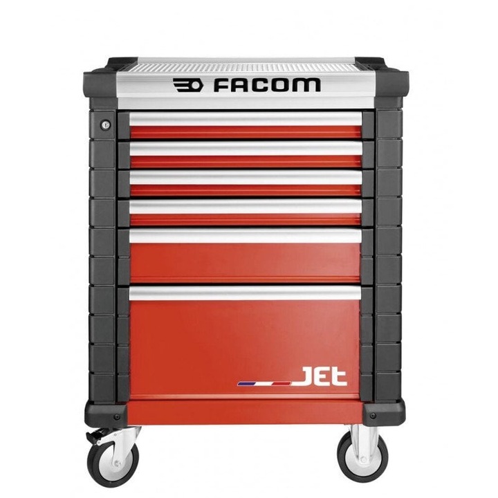 Organizator scule FACOM JET M3, 6 sertare, rosu