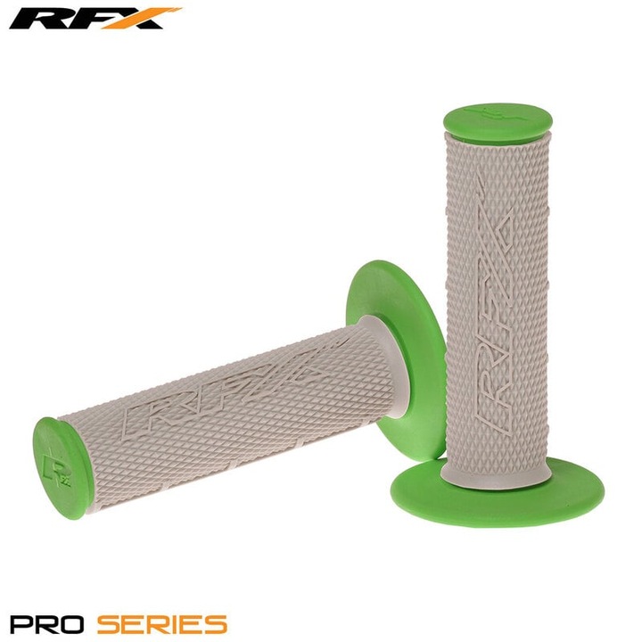 Комплект 2 ръкохватки за мотоциклет, RFX Pro Series, сив/зелен