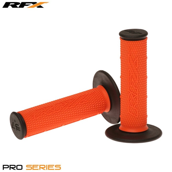 Комплект 2 ръкохватки за мотоциклет, RFX Pro Series, черно/оранжево