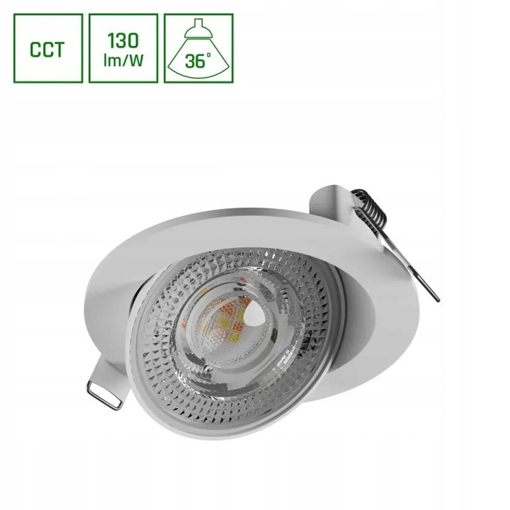 Spot LED Mobilo CCT 6.5W, Spektrum, fehér, 105mm átmérő, süllyesztett szerelés