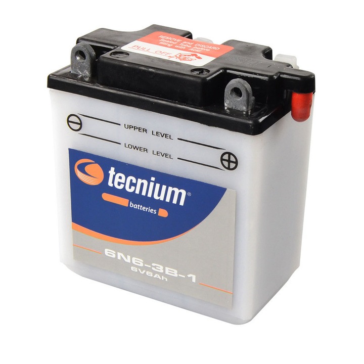 Конвенционална батерия TECNIUM 6N6-3B-1, киселинна, 830518