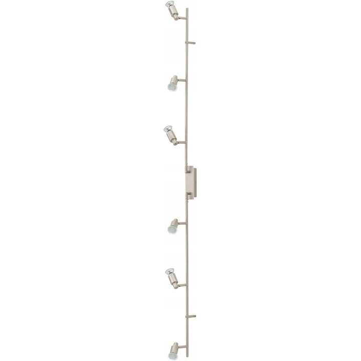 Spoturi orientabile Eglo 6xGU10 3W LED crom satinat, dimensiuni 178x7cm