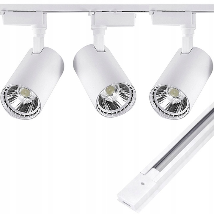 Set 3 LED DecoRYA reflektor, 30W, fehér, 1m, állítható