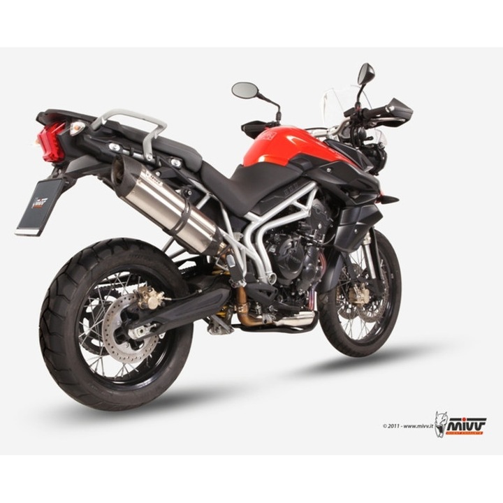 Ауспух MIVV SUONO Slip-On, неръждаема стомана/карбон, за Triumph Tiger 800