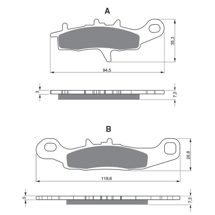Placute de frana GOLDFREN 245 K5 245 K5, pentru sport, utilizare OFF-ROAD