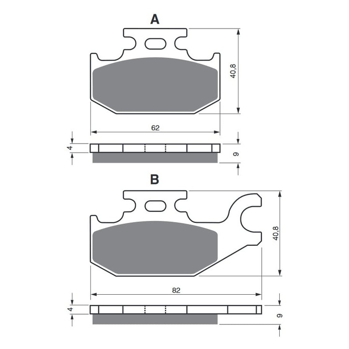 Placute de frana GOLDFREN 182 AD OFF-ROAD FATA 182 AD, tip silnic, omologare TUV, pentru motociclete