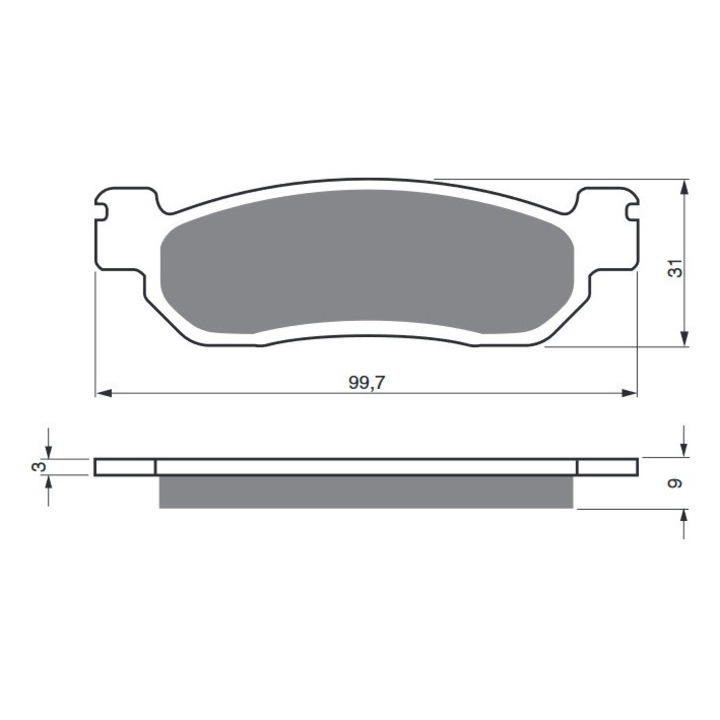 Set placute de frana, GOLDFREN, 146 S3