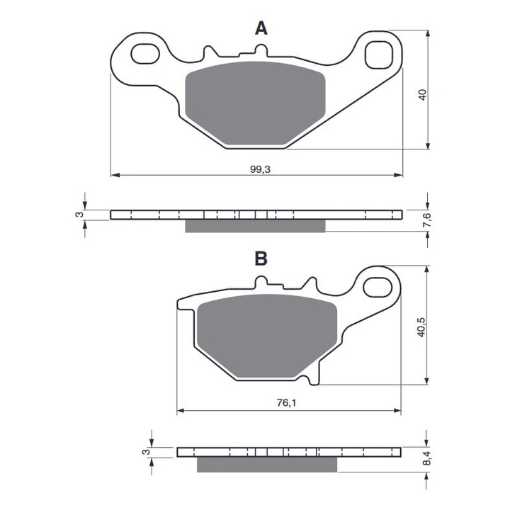 Placute de frana GOLDFREN 226 S33