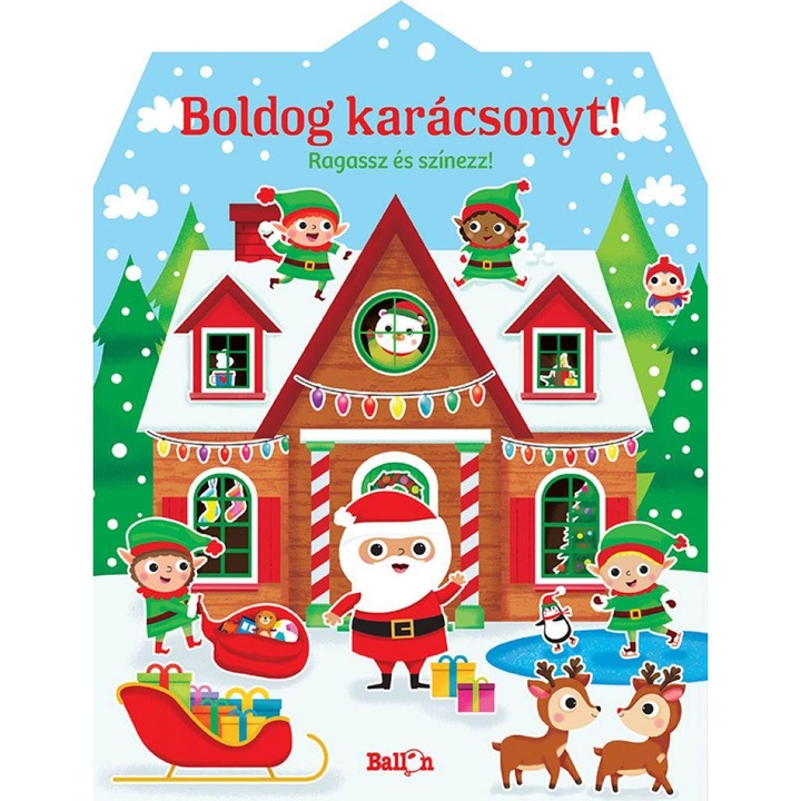 Kolibri Kiadó: Boldog karácsonyt! – Ragassz és színezz