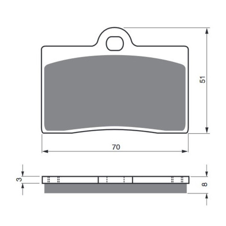 Set placute de frana, GOLDFREN, 064 GP6