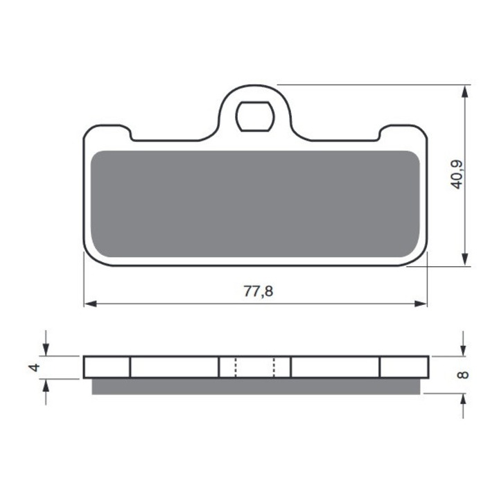 Set placute de frana, GOLDFREN, 116 GP6