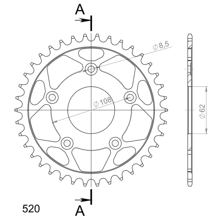 Lánckerék, SUPERSPROX, fekete