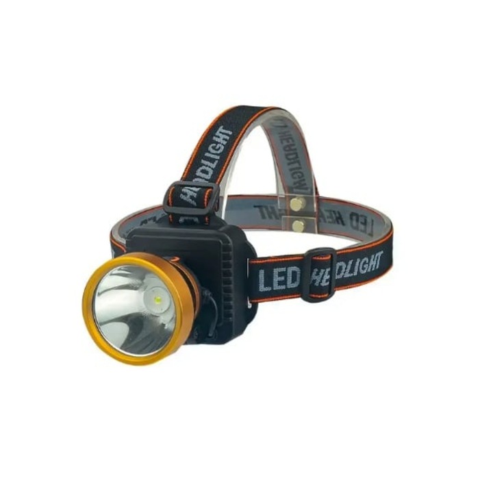 Челник MDY ZJ-1802, LED, акумулаторна батерия, 10x8,5x8см, черен