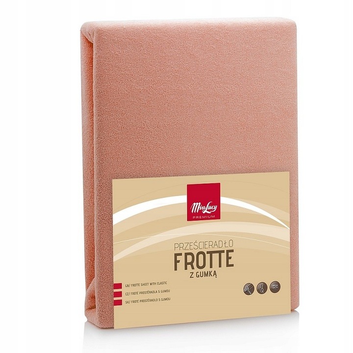 Cearsaf Frotte cu elastic 160x200 cm, culoarea caisei