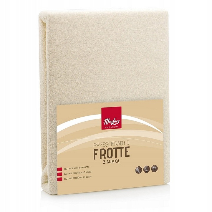 Cearsaf Frott cu elastic 180x200 cm, crem