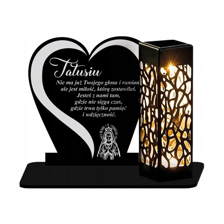 Napelemes LED mécses Plexido, 18,5 cm, elegáns design, fekete, időjárásálló