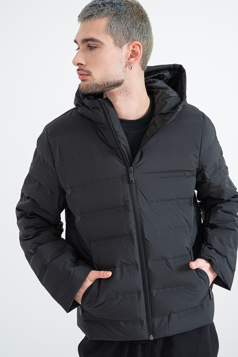 CALVIN KLEIN, Сгъваемо капитонирано зимно яке, Черен