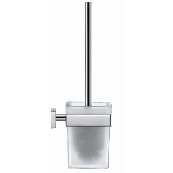 Suport WC cu perie, Duravit, crom, 350mm