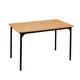 Masa Kiwari® Arno, MDF si Metal, Design Modern, 110×70×75 cm, Lemn Deschis & Negru