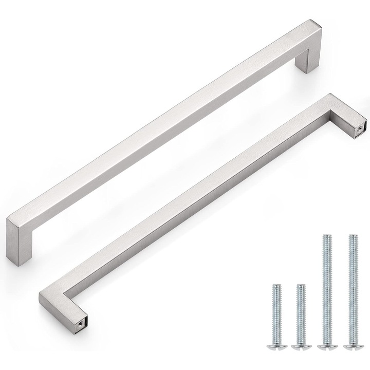 Set 10 manere pentru sertare, 298mm, argintiu