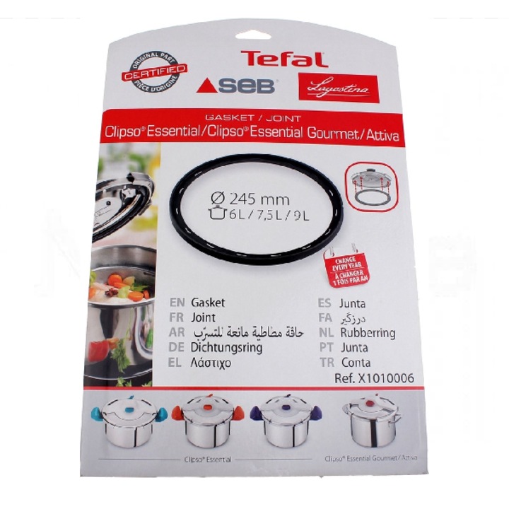 Tefal - Garnitura pentru oala sub presiune Clipso Essential - X1010006 - pentru SEB TEFAL CALOR MOULINEX - P439480007A