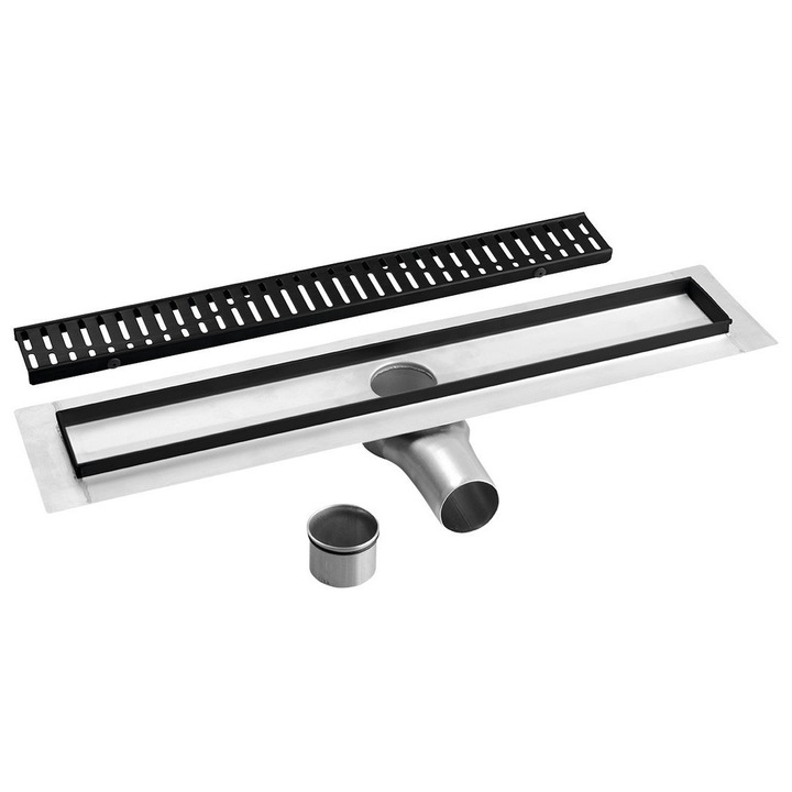 Sistem de scurgere Gelco MANUS, nerez, 950x13x5,5 cm, negru, 2 ani garantie