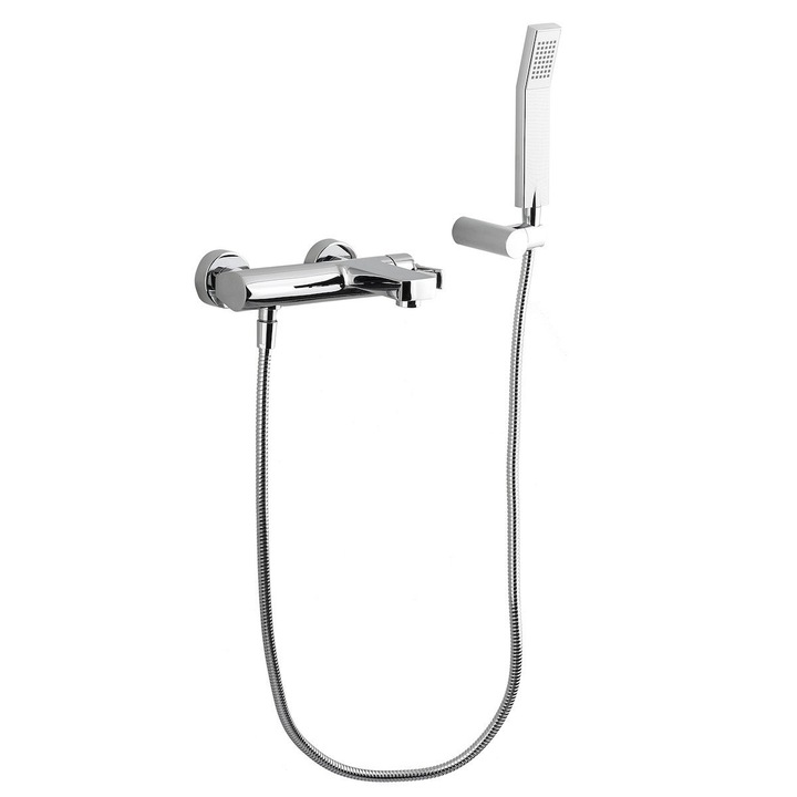 Paffoni Ringo szögletes zuhanycsaptelep zuhanykészlettel, króm, 150 mm