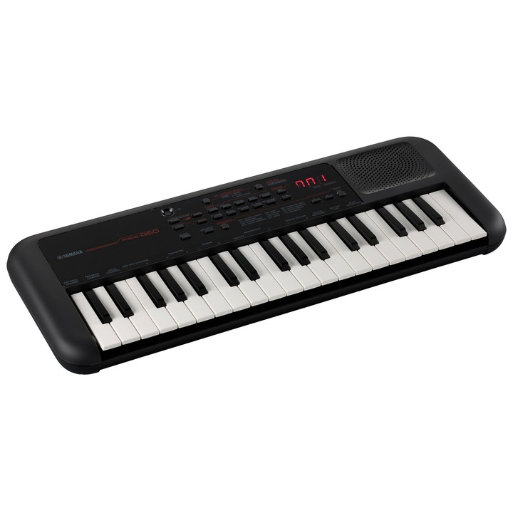 Tastatura Yamaha PSS-A50, neagra, Transportabila cu sunet excelent si efecte grozave, Usoara cu conexiune USB-MIDI, mufa pentru casti