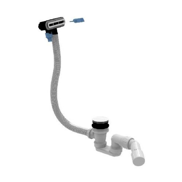 Villeroy & Boch kád lefolyó- és túlfolyórendszer, fehér, 300x200x100mm, Push-Open