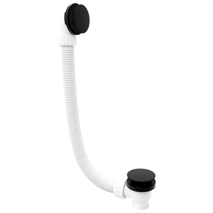 Polysan kád lefolyó, click-clack szett, 1200mm, fekete, 72mm