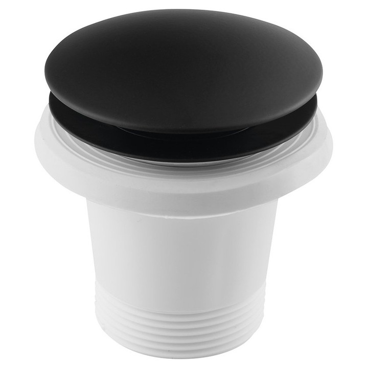 Polysan kádlefolyó, 6/4", click-clack, matt fekete