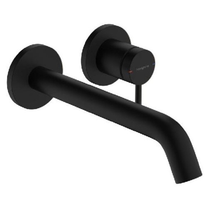 Csaptelep, Hansgrohe, umidava, matt fekete, 225mm, 2-lyukú, leeresztővel