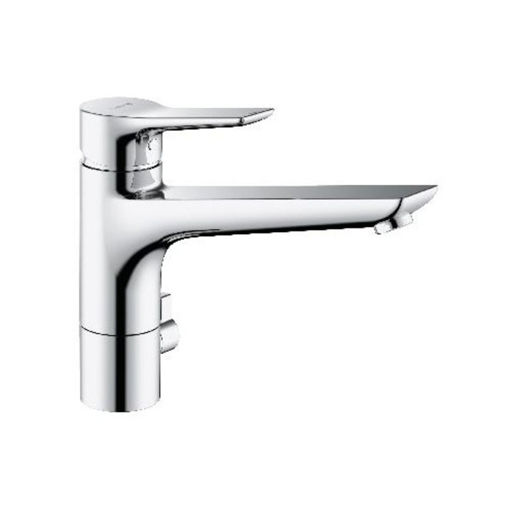 Csaptelep többcsatlakozós, Kludi, króm, 360°-ban forgatható, egylyukú rögzítés