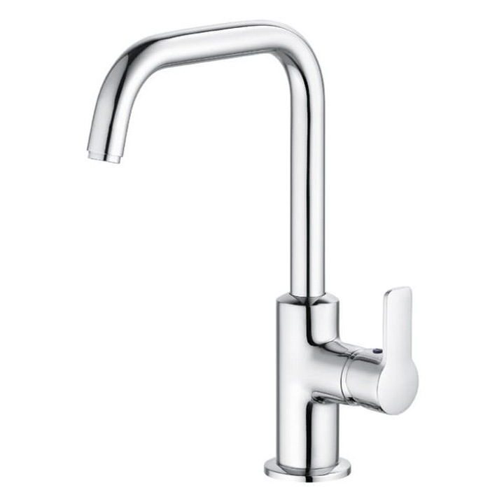 Csaptelep, Kludi, mosdó, forgatható kifolyócsővel, króm, magasság 280mm, átfolyás 4,5l/perc