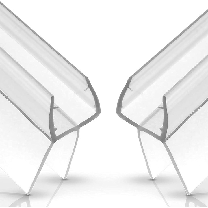 Set 2 garnituri usi cabina dus, 6-8mm, 100cm, transparent