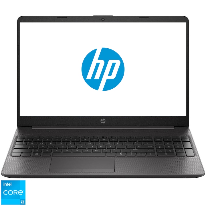 HP 250R G9 laptop Intel® Core™ i3-1315U processzorral, akár 4,5 GHz-ig, 15,6" Full HD kijelző, 8 GB DDR4 RAM, 512 GB SSD, Intel® UHD Graphics, Free DOS, Sötét hamusezüst