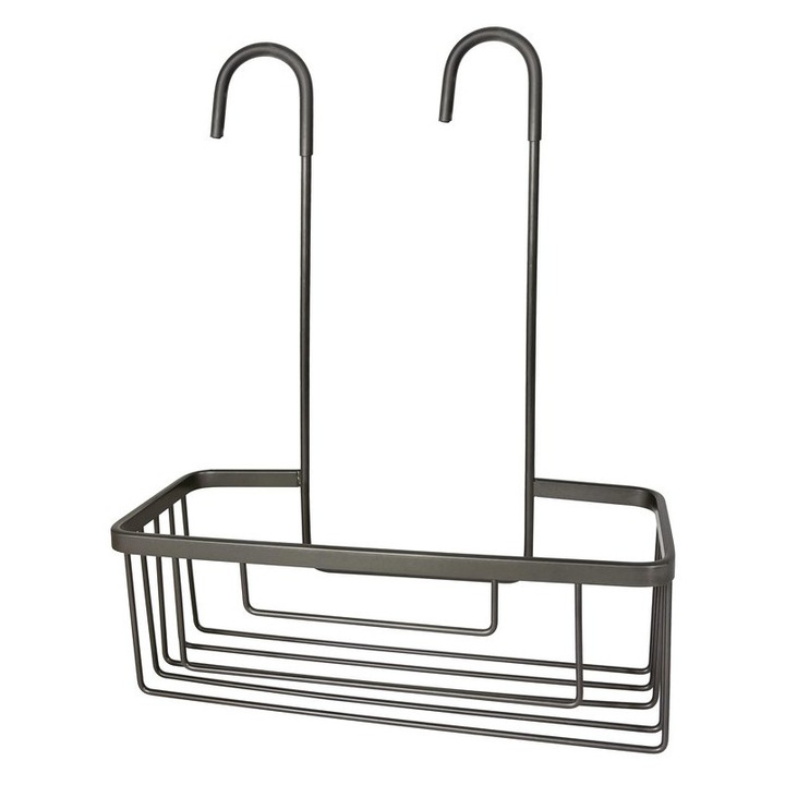 Стойка за баня Gedy, серия SMART, 300x375x120 мм, цвят gun metal, окачена