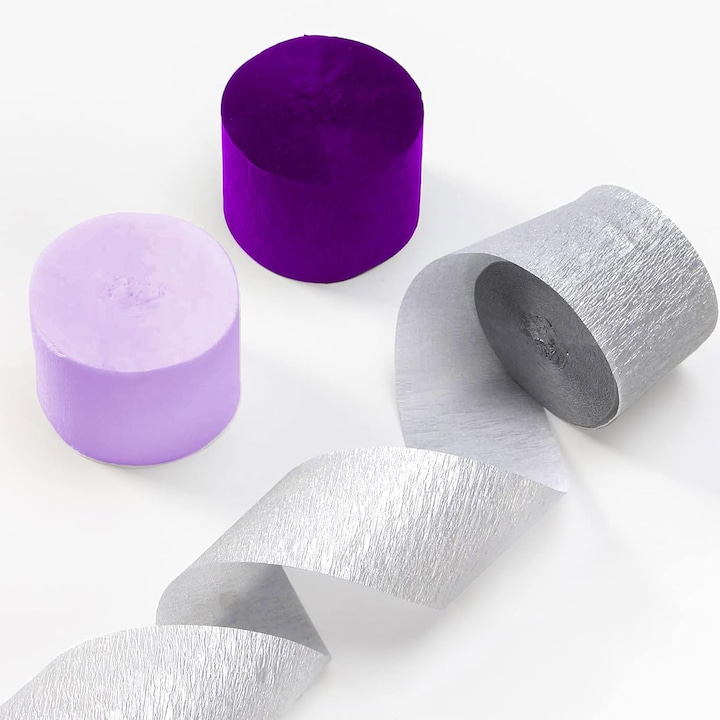 Többszínű krepp papír készlet, CE, 6 darab