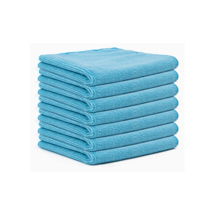 Lavete microfibra JD set 10 bucati albastru 29x29cm reutilizabile
