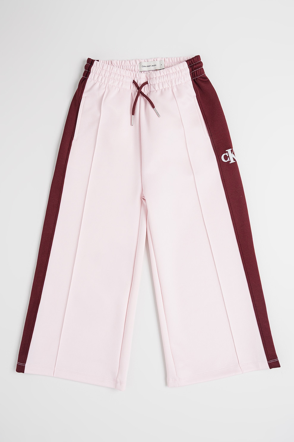 CALVIN KLEIN, Pantaloni de trening cu detaliu logo, Visiniu, Roz deschis, 152 CM