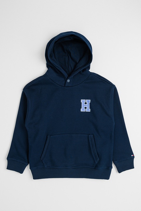 Tommy Hilfiger, Худи с джоб кенгуру, Тъмносин