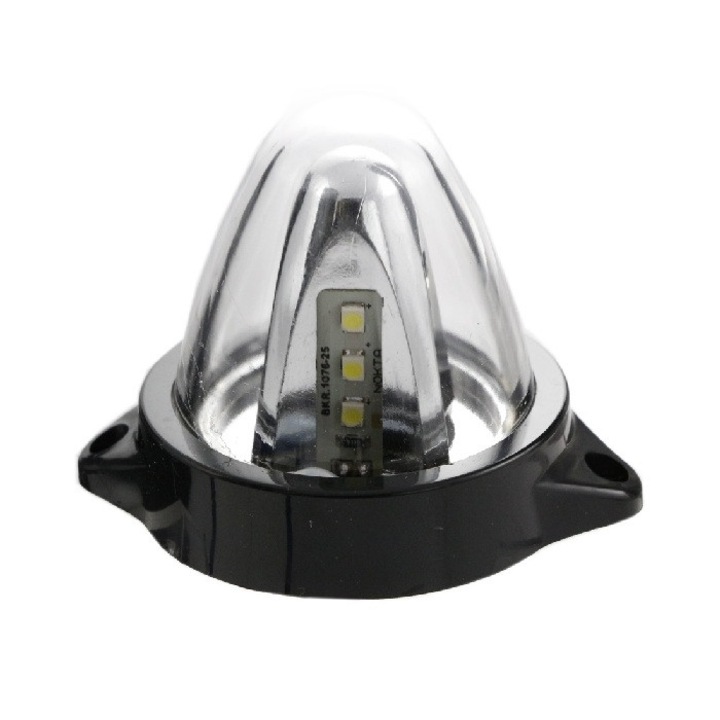 LED габарит с 12 SMD диода, въртяща светлина, 24 волта, бял, 1 брой